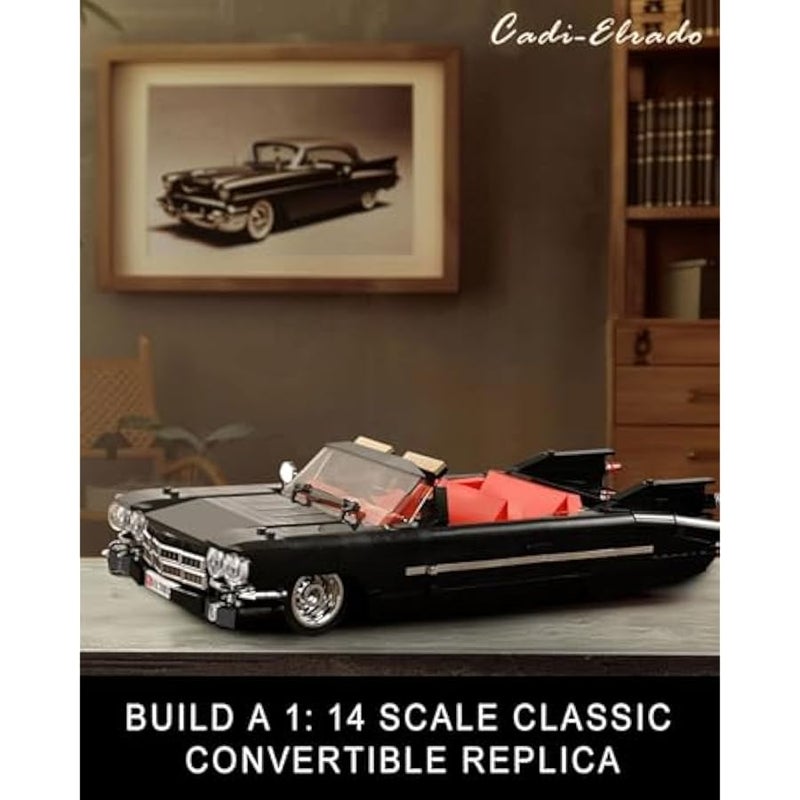 Mould King 10012 Technik Eldorado Car Model, Creativity Technology Sports Car Convertible Car Model Car Kit, Designer Firas Munir Abu-Jaber Exhibition Piece for Collectors (1245 Pieces) - Image 2